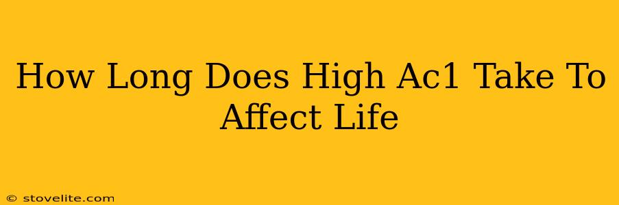 How Long Does High Ac1 Take To Affect Life