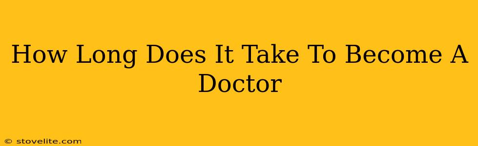 How Long Does It Take To Become A Doctor