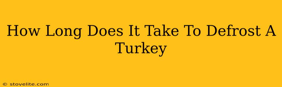 How Long Does It Take To Defrost A Turkey