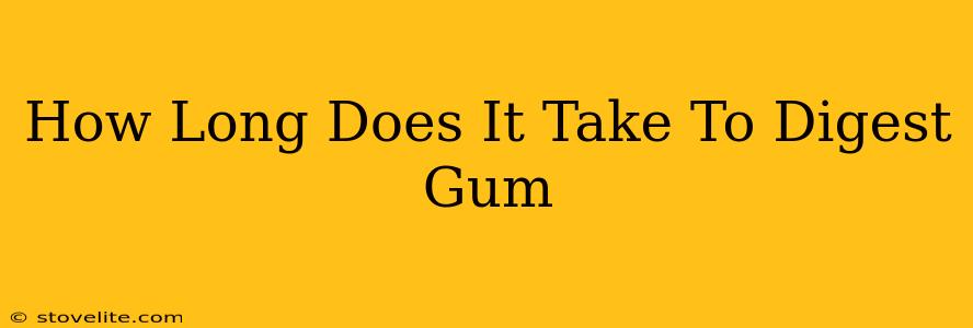 How Long Does It Take To Digest Gum