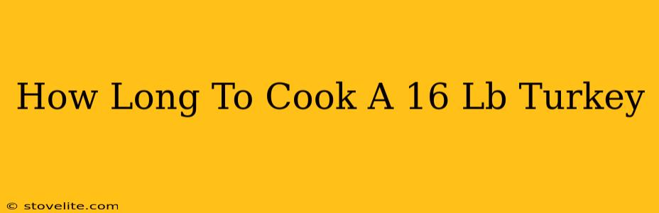 How Long To Cook A 16 Lb Turkey