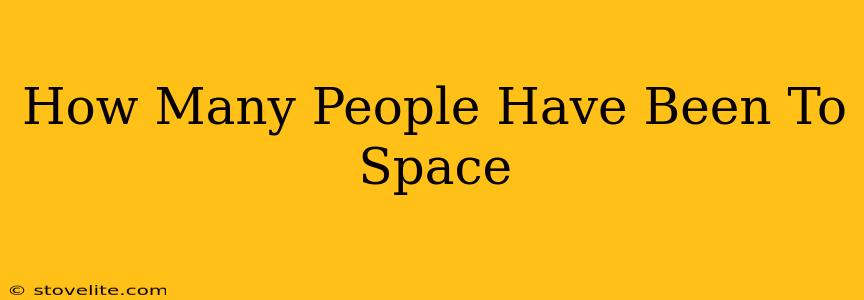 How Many People Have Been To Space