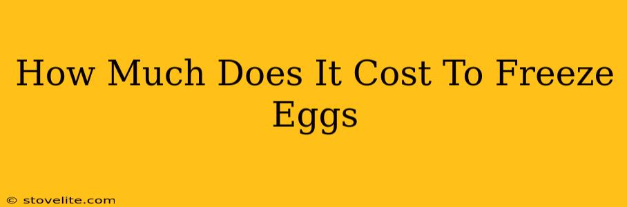 How Much Does It Cost To Freeze Eggs