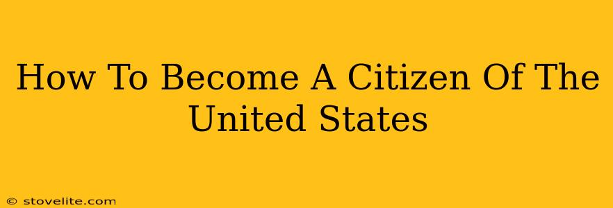 How To Become A Citizen Of The United States