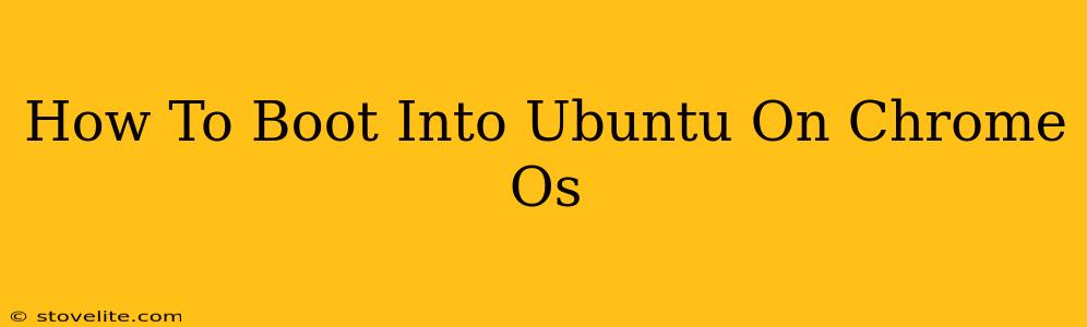 How To Boot Into Ubuntu On Chrome Os