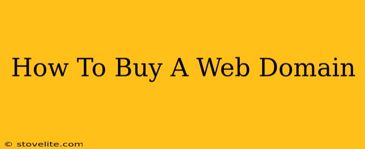 How To Buy A Web Domain