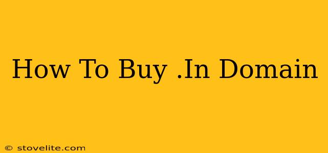 How To Buy .In Domain