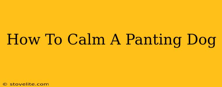 How To Calm A Panting Dog