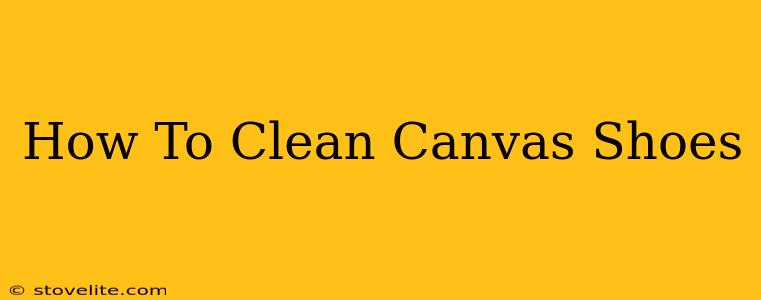 How To Clean Canvas Shoes