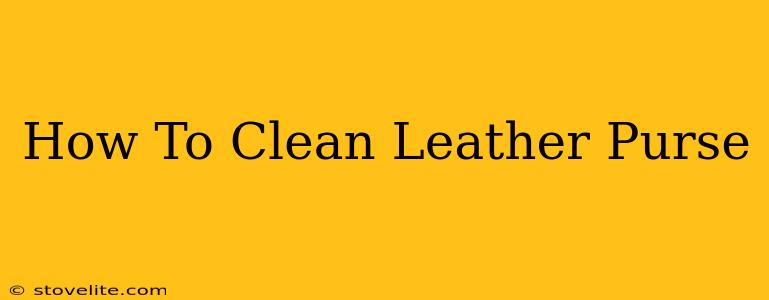 How To Clean Leather Purse