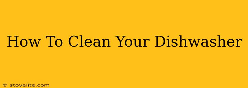 How To Clean Your Dishwasher