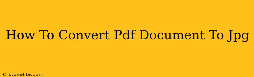 How To Convert Pdf Document To Jpg