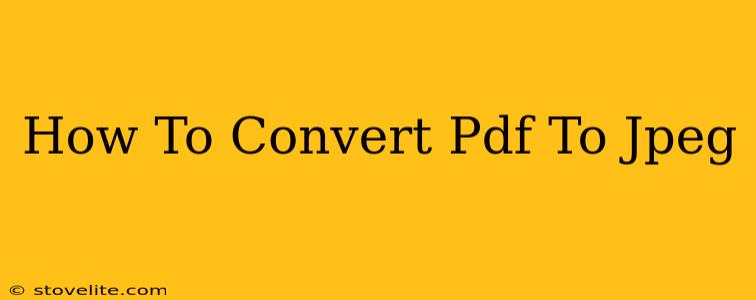 How To Convert Pdf To Jpeg