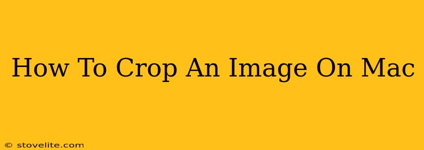 How To Crop An Image On Mac