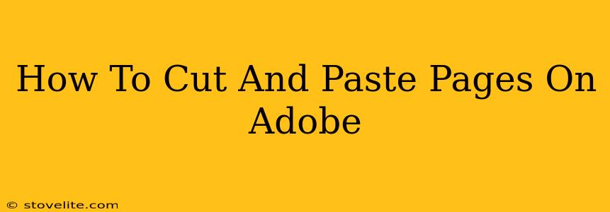 How To Cut And Paste Pages On Adobe