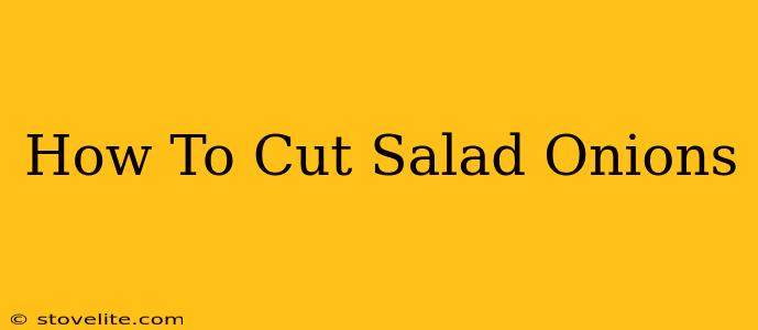 How To Cut Salad Onions