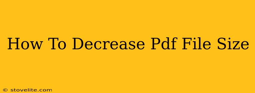 How To Decrease Pdf File Size