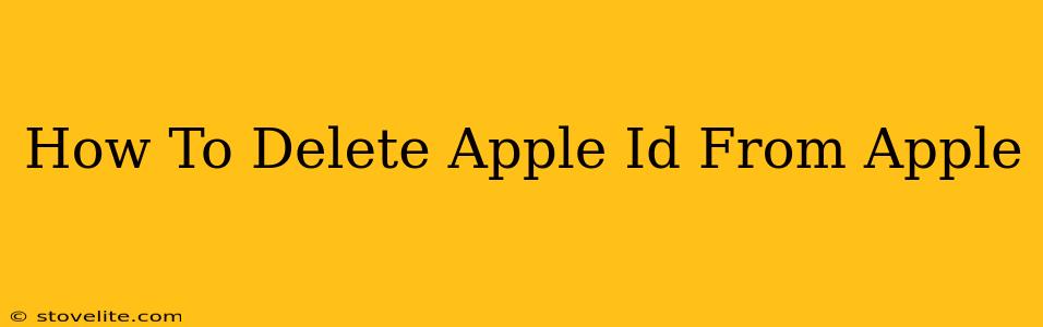 How To Delete Apple Id From Apple