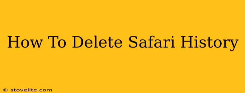 How To Delete Safari History