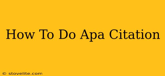 How To Do Apa Citation