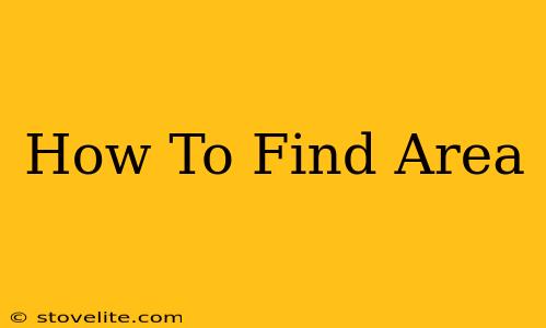 How To Find Area