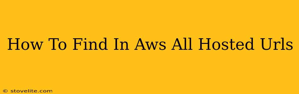 How To Find In Aws All Hosted Urls