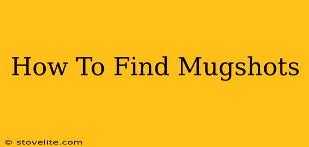 How To Find Mugshots