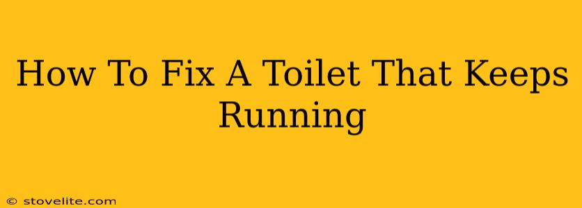 How To Fix A Toilet That Keeps Running