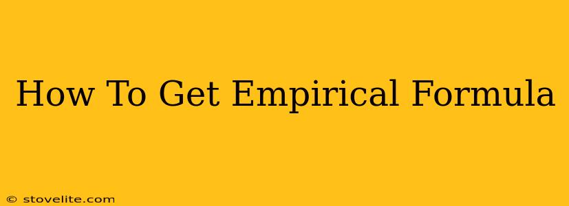 How To Get Empirical Formula