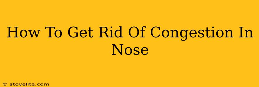 How To Get Rid Of Congestion In Nose