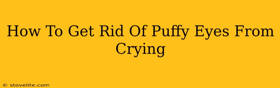 How To Get Rid Of Puffy Eyes From Crying