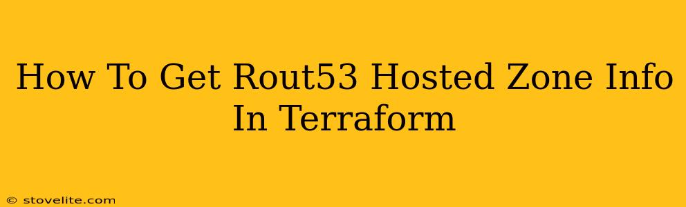 How To Get Rout53 Hosted Zone Info In Terraform