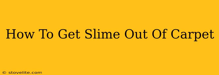 How To Get Slime Out Of Carpet