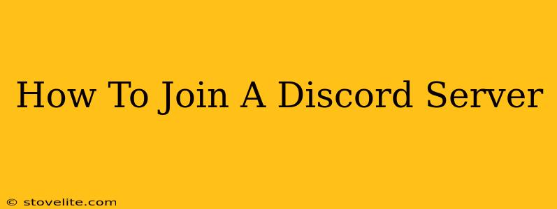 How To Join A Discord Server