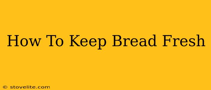 How To Keep Bread Fresh