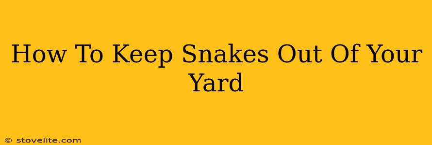 How To Keep Snakes Out Of Your Yard