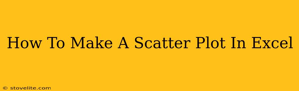 How To Make A Scatter Plot In Excel