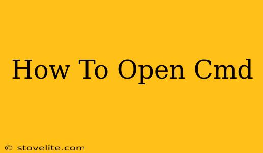 How To Open Cmd