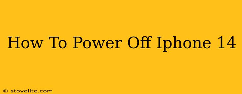 How To Power Off Iphone 14