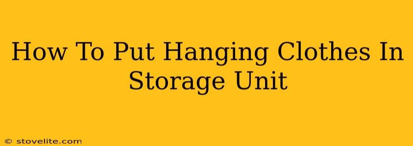 How To Put Hanging Clothes In Storage Unit