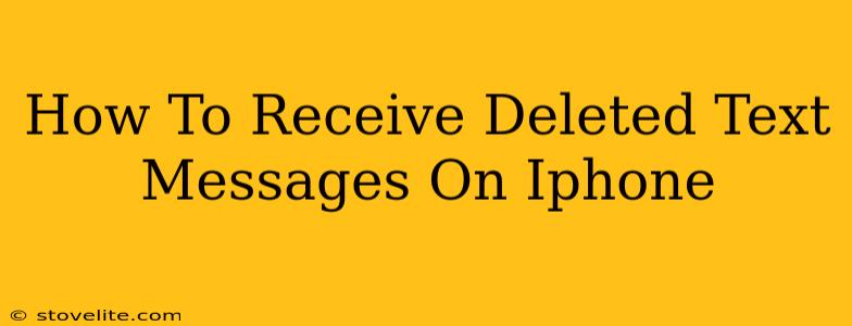 How To Receive Deleted Text Messages On Iphone