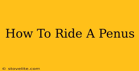 How To Ride A Penus