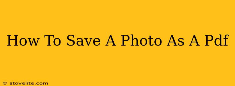 How To Save A Photo As A Pdf