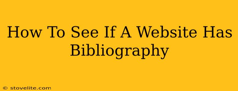 How To See If A Website Has Bibliography