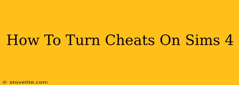 How To Turn Cheats On Sims 4