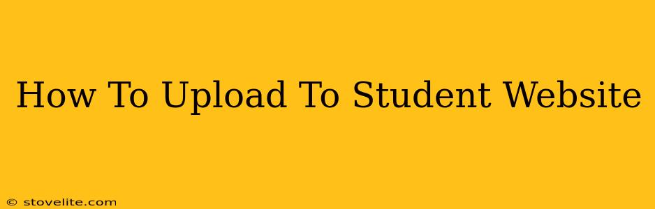 How To Upload To Student Website