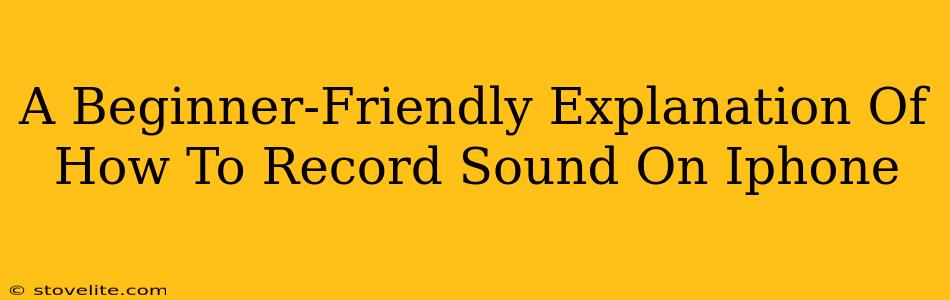 A Beginner-Friendly Explanation Of How To Record Sound On Iphone