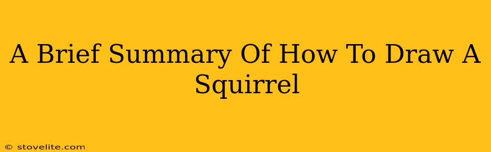 A Brief Summary Of How To Draw A Squirrel