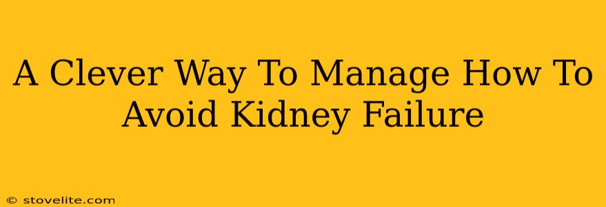 A Clever Way To Manage How To Avoid Kidney Failure