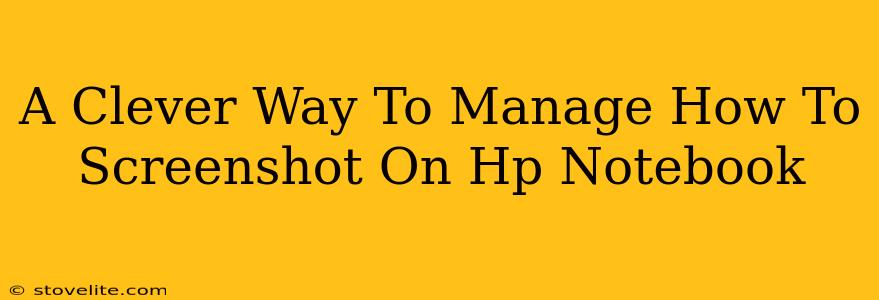 A Clever Way To Manage How To Screenshot On Hp Notebook